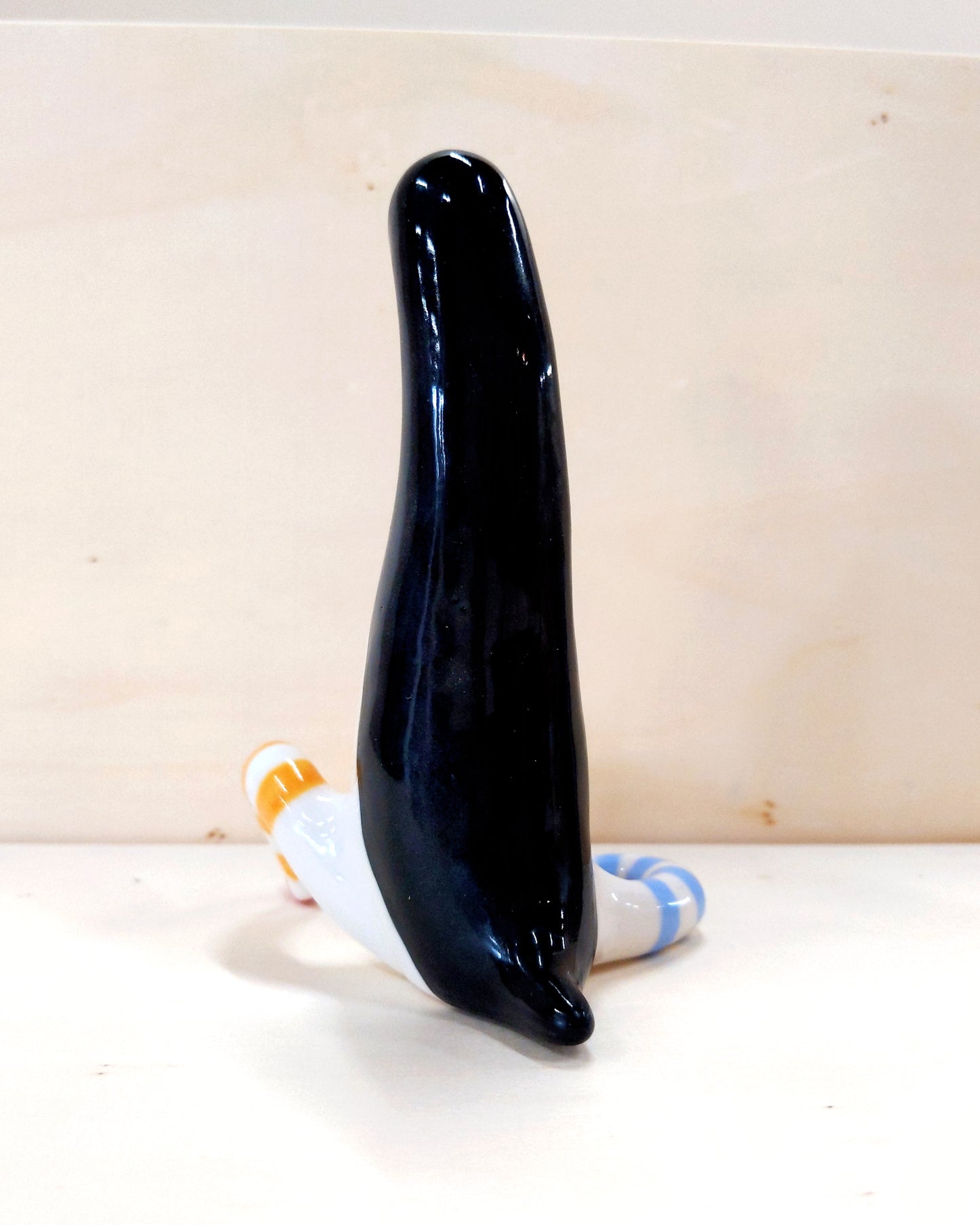 goatPIERROT Ceramic Art Toy [23.001: Largest Longestbirdman with Socks]