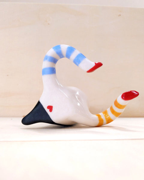goatPIERROT Ceramic Art Toy [23.001: Largest Longestbirdman with Socks]