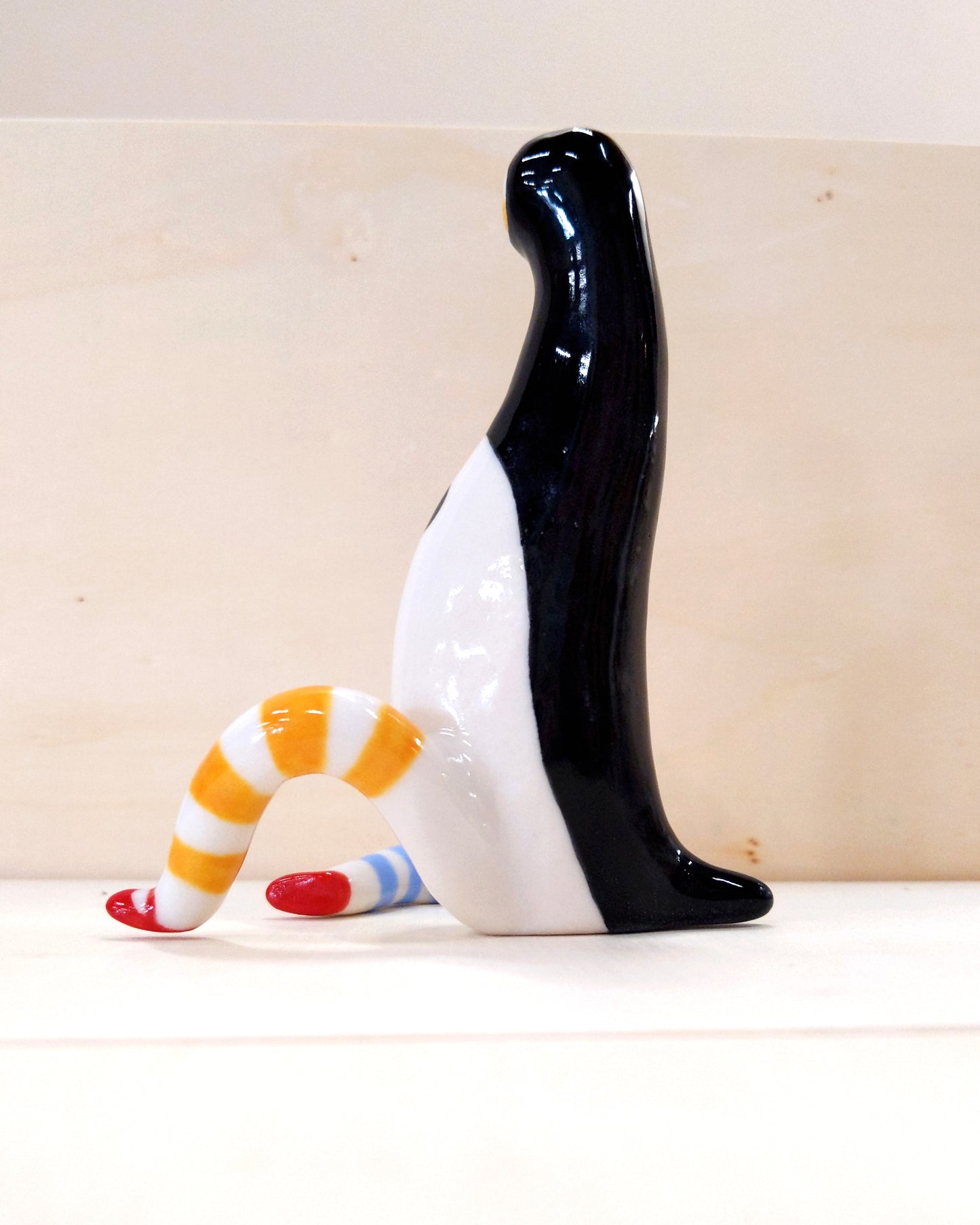 goatPIERROT Ceramic Art Toy [23.001: Largest Longestbirdman with Socks]