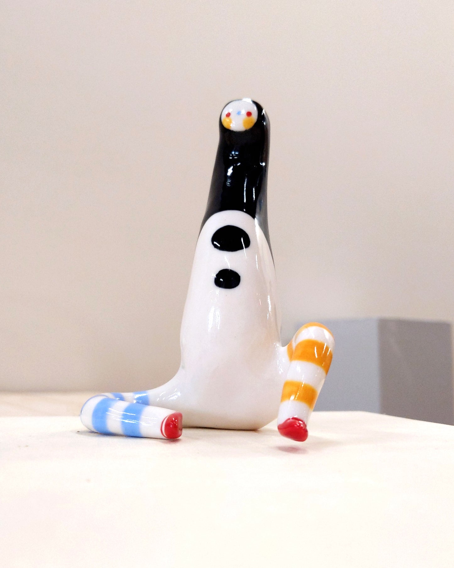goatPIERROT Ceramic Art Toy [23.001: Largest Longestbirdman with Socks]
