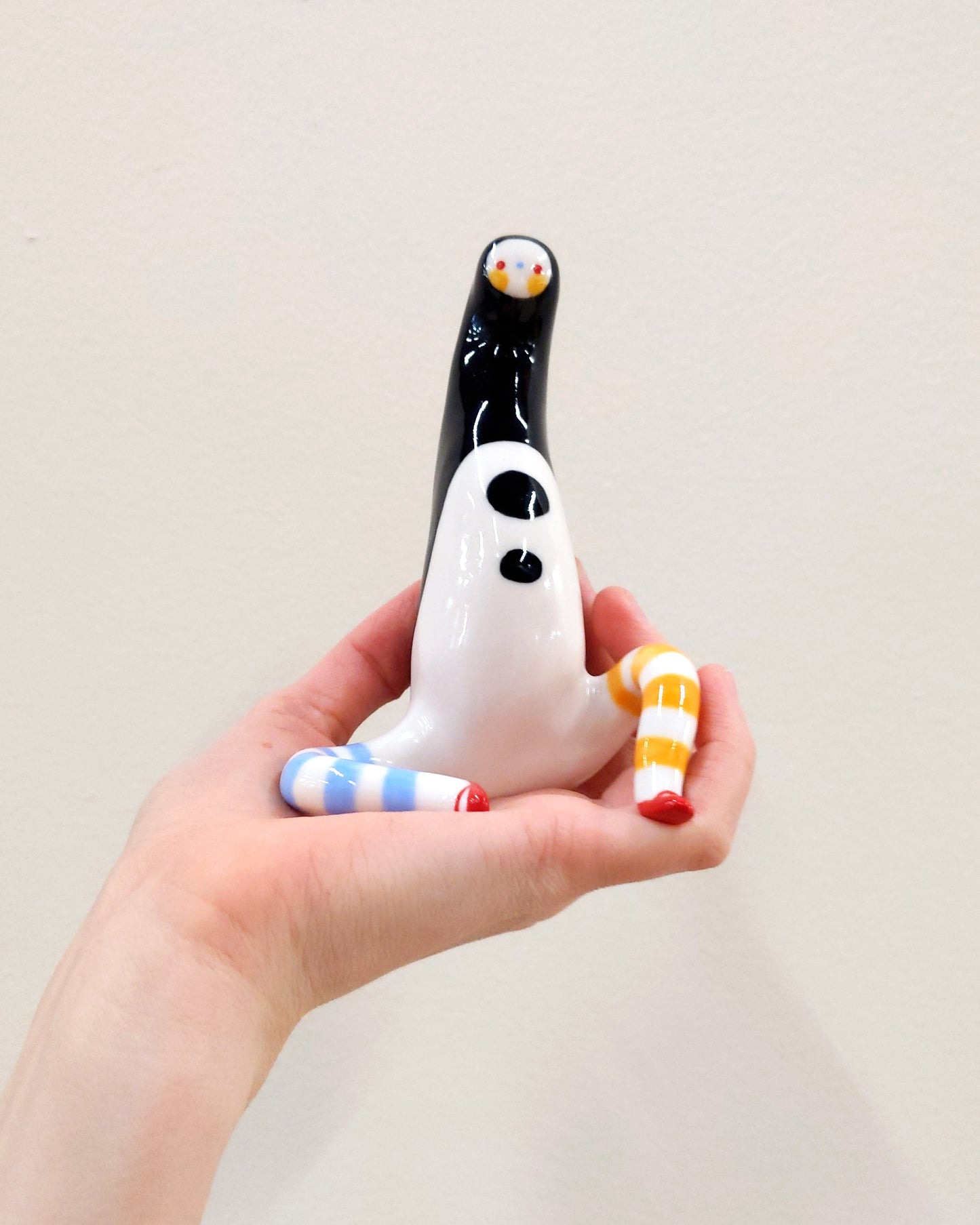 goatPIERROT Ceramic Art Toy [23.001: Largest Longestbirdman with Socks]