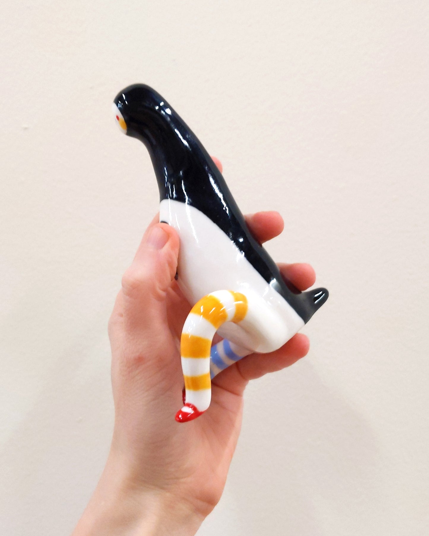 goatPIERROT Ceramic Art Toy [23.001: Largest Longestbirdman with Socks]