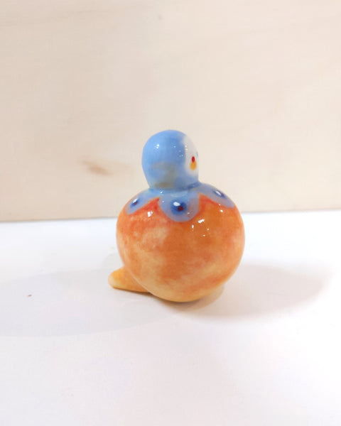 goatPIERROT Ceramic Art Toy [Birbauble BB23.028: Jeweled Sunset with Red Heart Butt - SECOND]