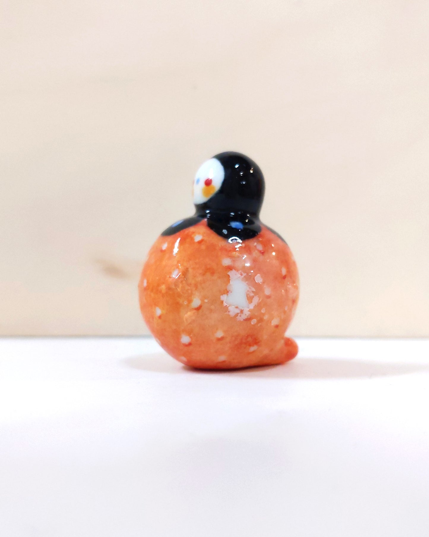 goatPIERROT Ceramic Art Toy [Birbauble BB23.029: Black Flower Golden Strawberry - SECOND]