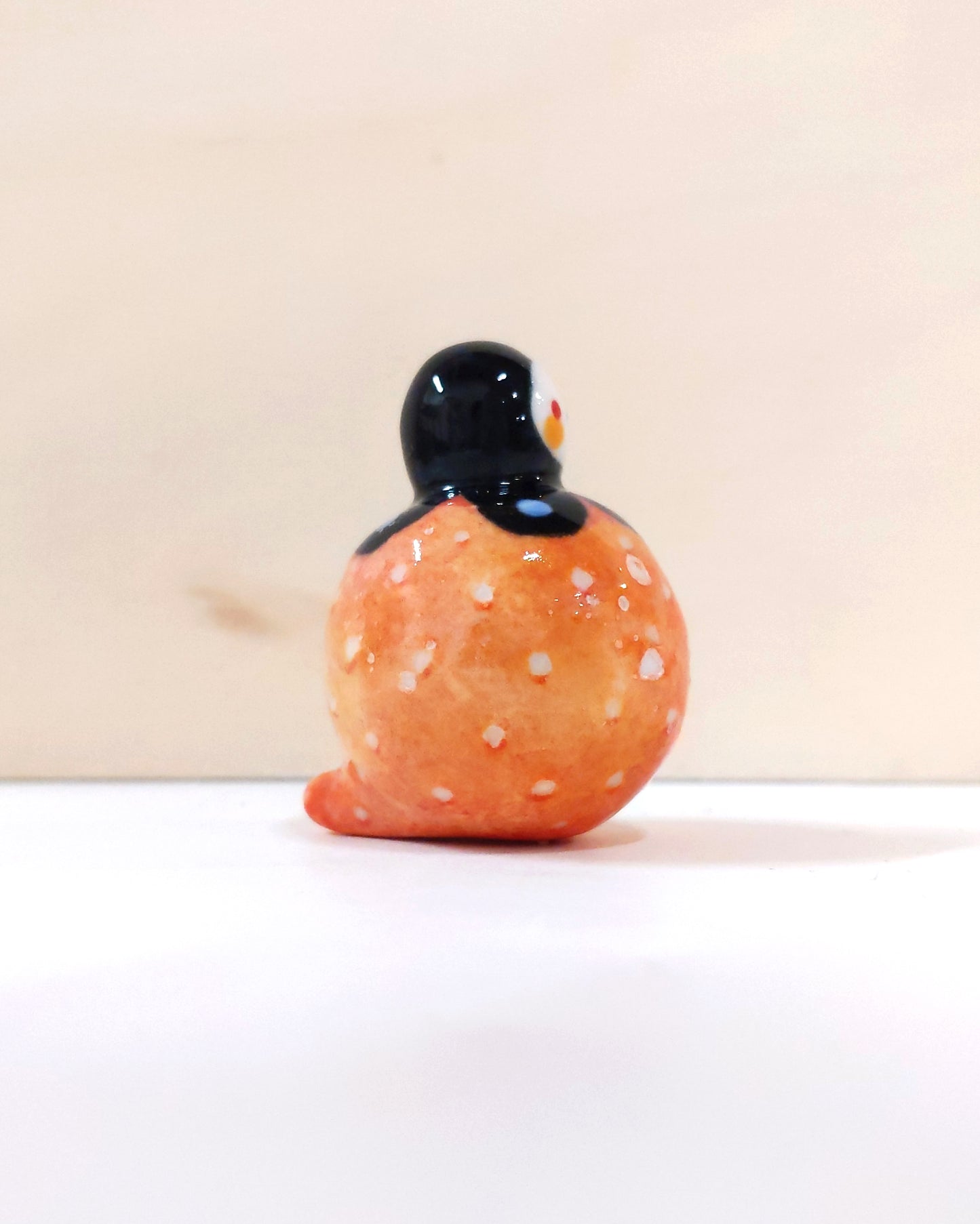 goatPIERROT Ceramic Art Toy [Birbauble BB23.029: Black Flower Golden Strawberry - SECOND]