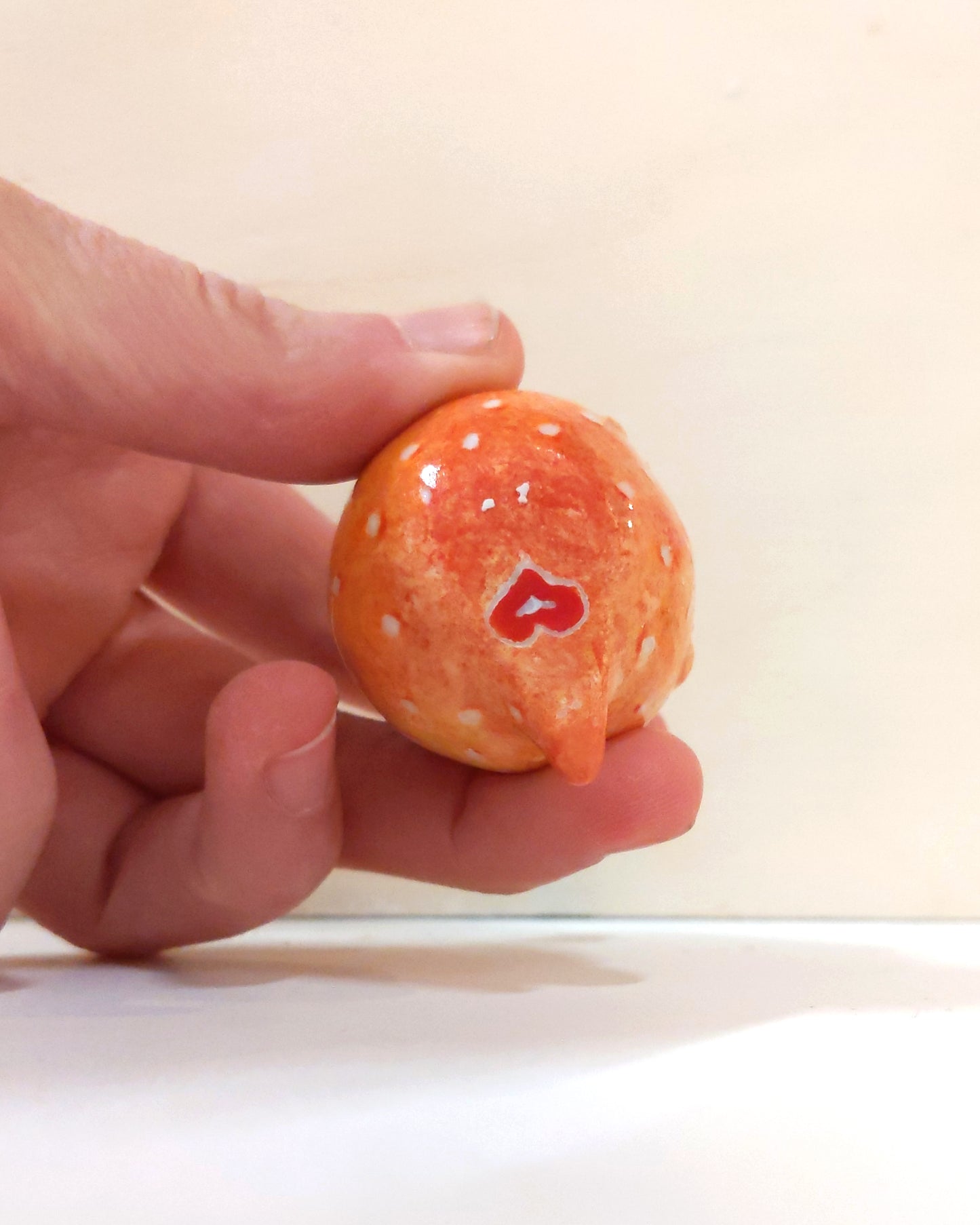 goatPIERROT Ceramic Art Toy [Birbauble BB23.029: Black Flower Golden Strawberry - SECOND]