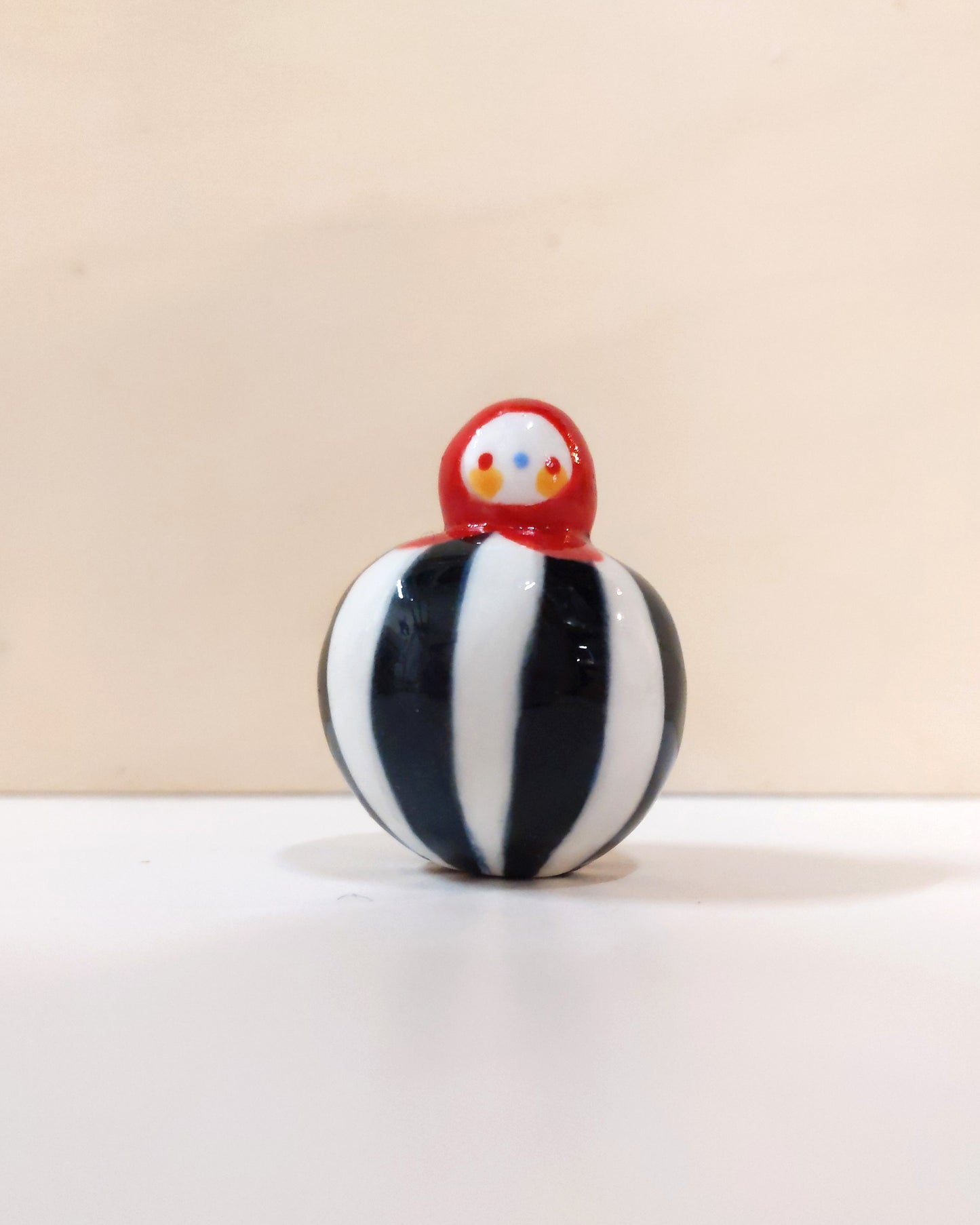 goatPIERROT Ceramic Art Toy [Birbauble BB23.033: Circus Stripe]