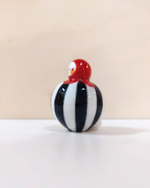 goatPIERROT Ceramic Art Toy [Birbauble BB23.033: Circus Stripe]
