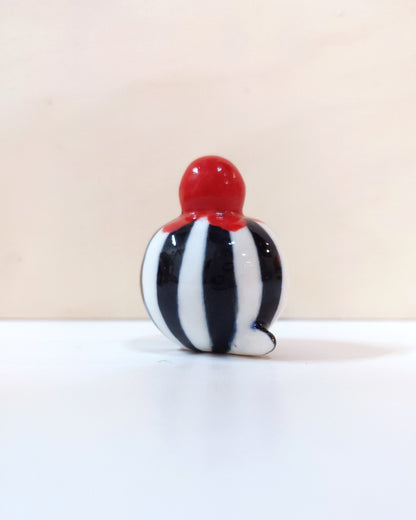 goatPIERROT Ceramic Art Toy [Birbauble BB23.033: Circus Stripe]