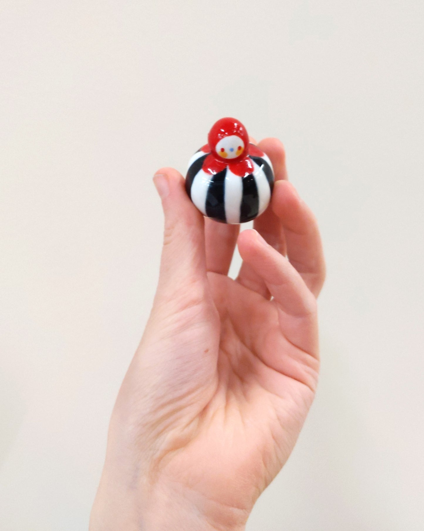 goatPIERROT Ceramic Art Toy [Birbauble BB23.033: Circus Stripe]