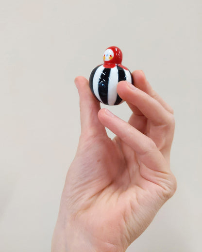 goatPIERROT Ceramic Art Toy [Birbauble BB23.033: Circus Stripe]