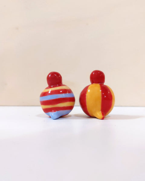 goatPIERROT Ceramic Art Toy [Birbauble BB23.035 + BB23.036, Mini Marble size,  Individually Listed]