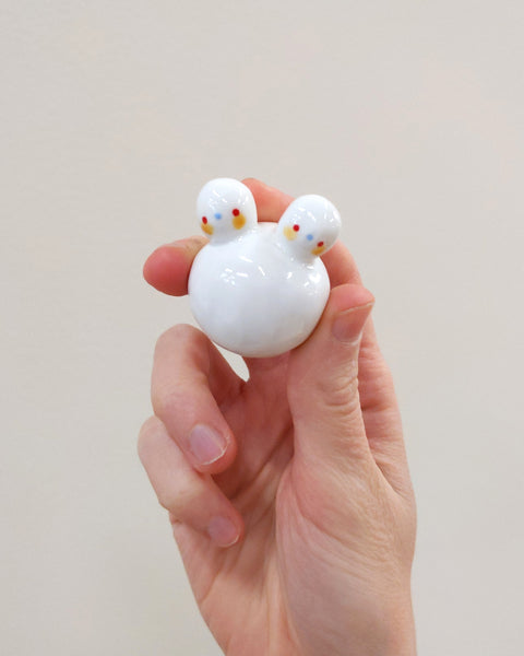 goatPIERROT Ceramic Art Toy [Birbauble BB23.037: Two-Headed Ghost/Abominable Birdman]