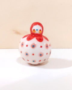 goatPIERROT Ceramic Art Toy [Birbauble BB23.051: Pink Flower Polka Dot]