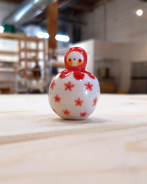 goatPIERROT Ceramic Art Toy [Birbauble BB23.052: Cherry Blossom]