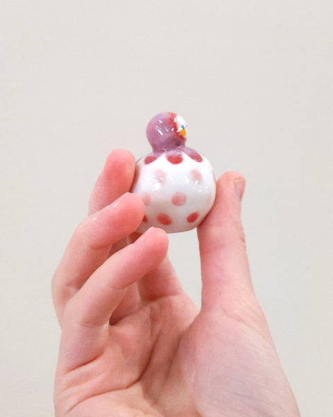 goatPIERROT Ceramic Art Toy [Birbauble BB23.054: Pink and Purple Flower]