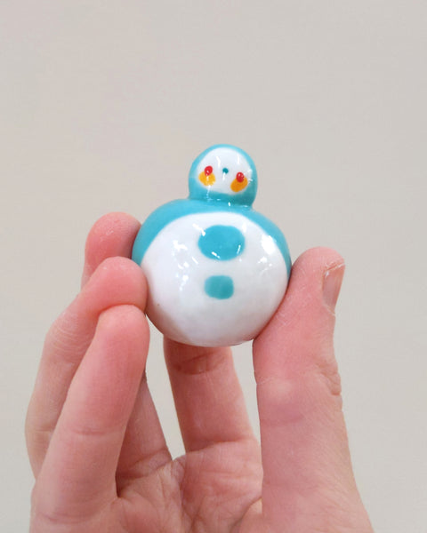 goatPIERROT Ceramic Art Toy [Birbauble BB23.056: Classic in Teal - SECOND]