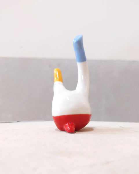 goatPIERROT Ceramic Art Toy [Tinybirdman 23.005: Red Classic, Large]