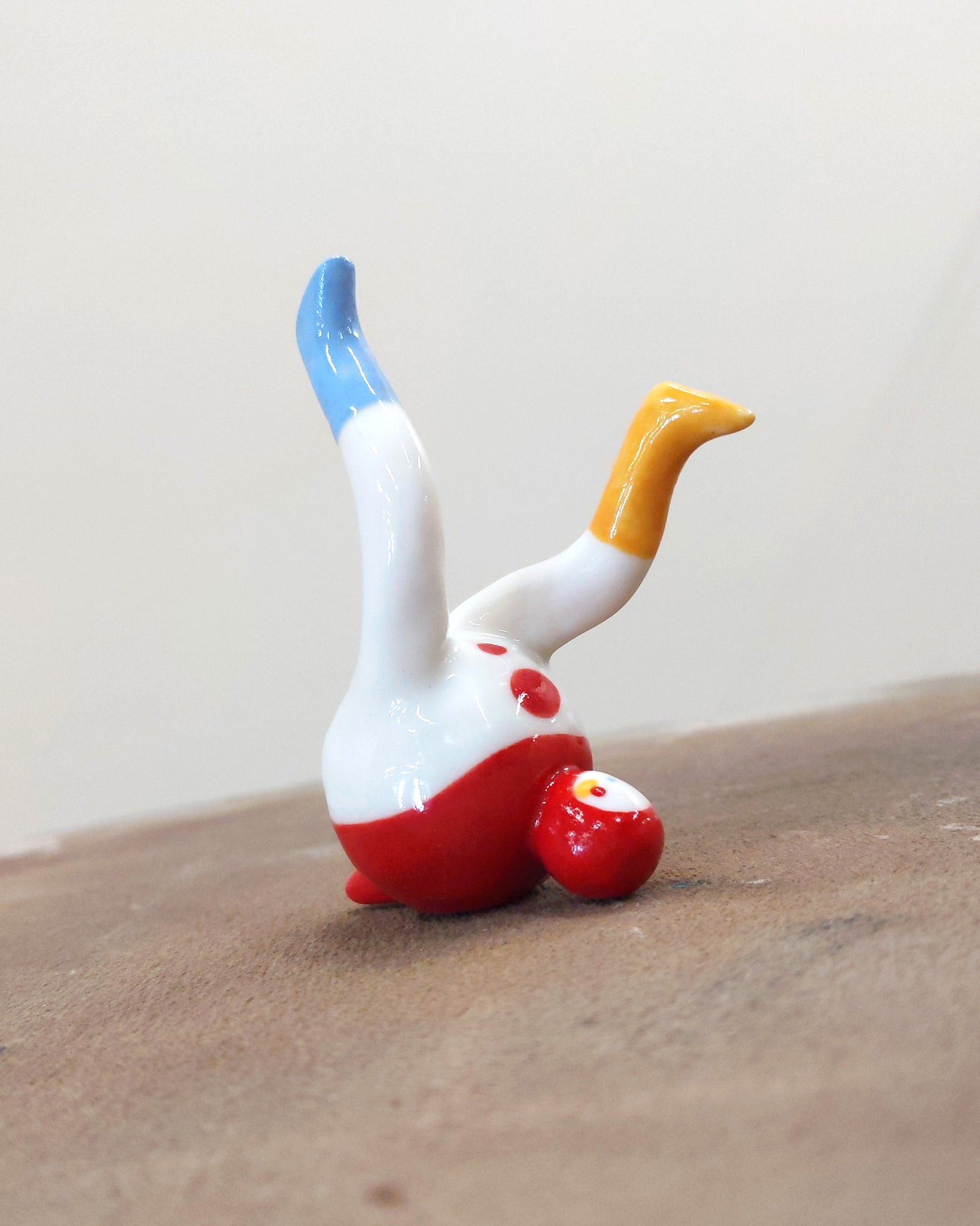 goatPIERROT Ceramic Art Toy [Tinybirdman 23.005: Red Classic, Large]
