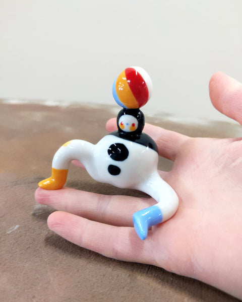 goatPIERROT Ceramic Art Toy [Tinybirdman 23.009: Juggler, Large]