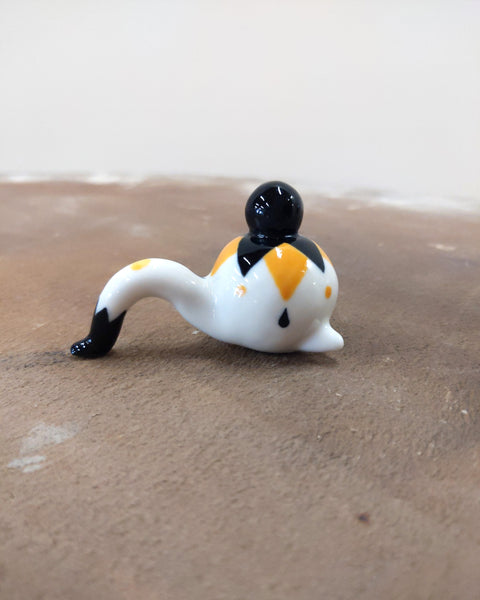 goatPIERROT Ceramic Art Toy [Tinybirdman 23.010: Yellow Jester, Large]