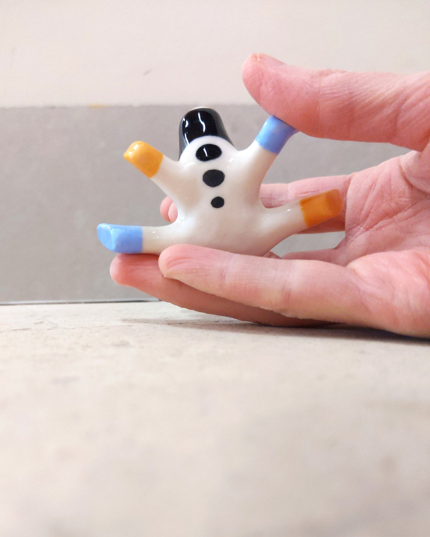 goatPIERROT Ceramic Art Toy [23.011: Four-Legged Longestbirdman]
