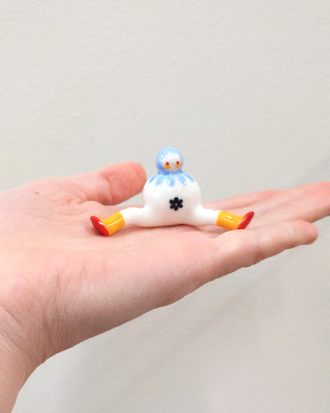 goatPIERROT Ceramic Art Toy [Tinybirdman 23.015 + 23.016: Blue Flower Lightnose, sold individually]