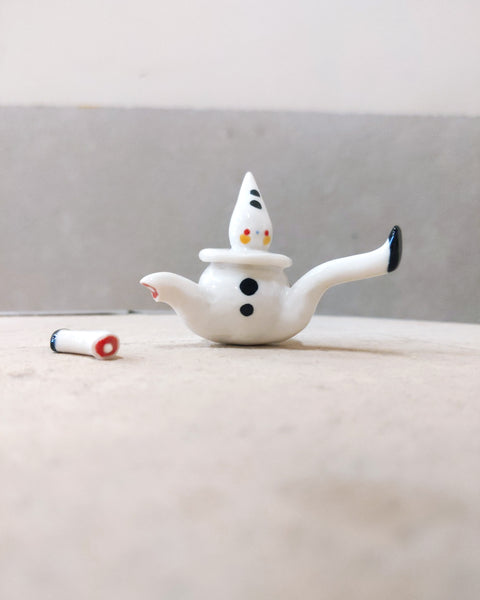 goatPIERROT Ceramic Art Toy [Tinybirdman 23.021: Injured Pierrot]