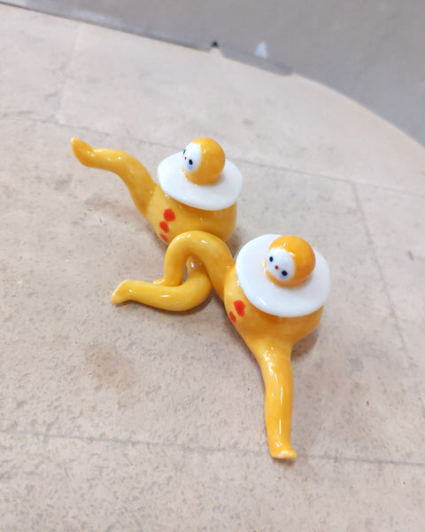goatPIERROT Ceramic Art Toy [Tinybirdman 23.031+23.032: Egg Pierrot Duo, PROTOTYPE]