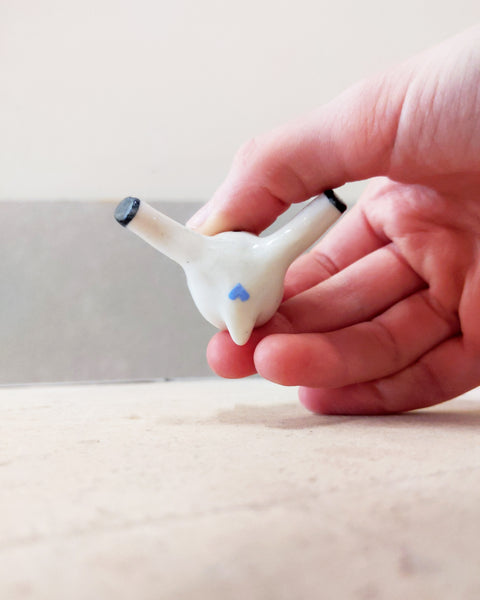 goatPIERROT Ceramic Art Toy [Tinybirdman 23.039: Short-legged Pierrot]