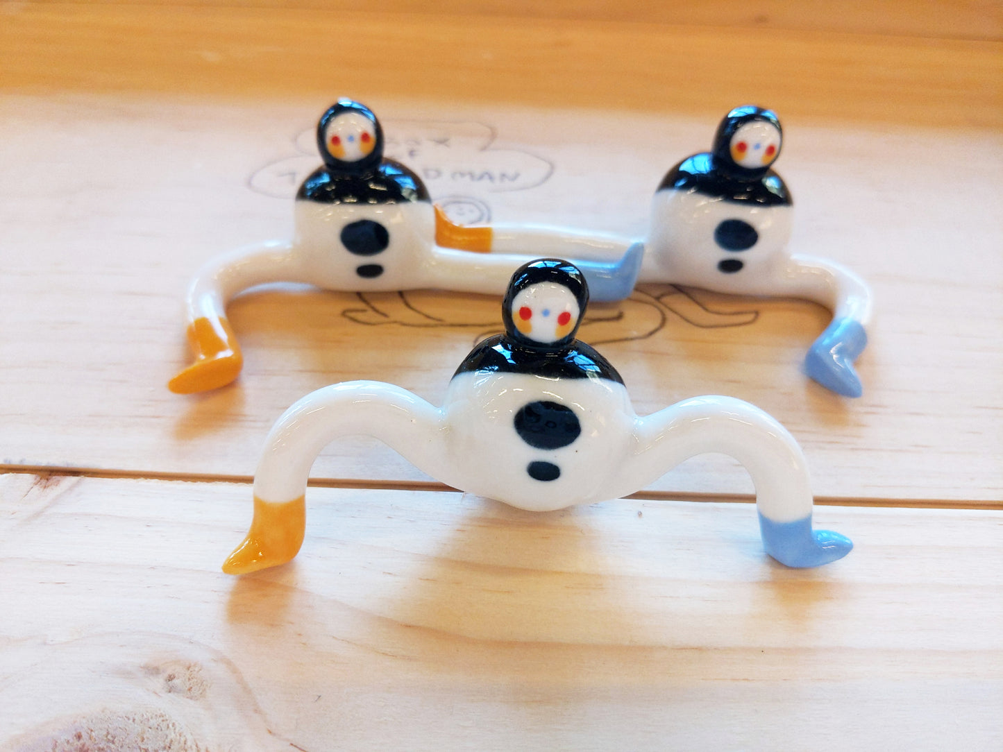 Tinybirdman Ceramic Art Toy Trio [22.050 + 22.051 + 22.052, Set of Three]