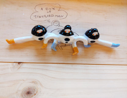 Tinybirdman Ceramic Art Toy Trio [22.050 + 22.051 + 22.052, Set of Three]