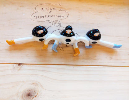 Tinybirdman Ceramic Art Toy Trio [22.050 + 22.051 + 22.052, Set of Three]