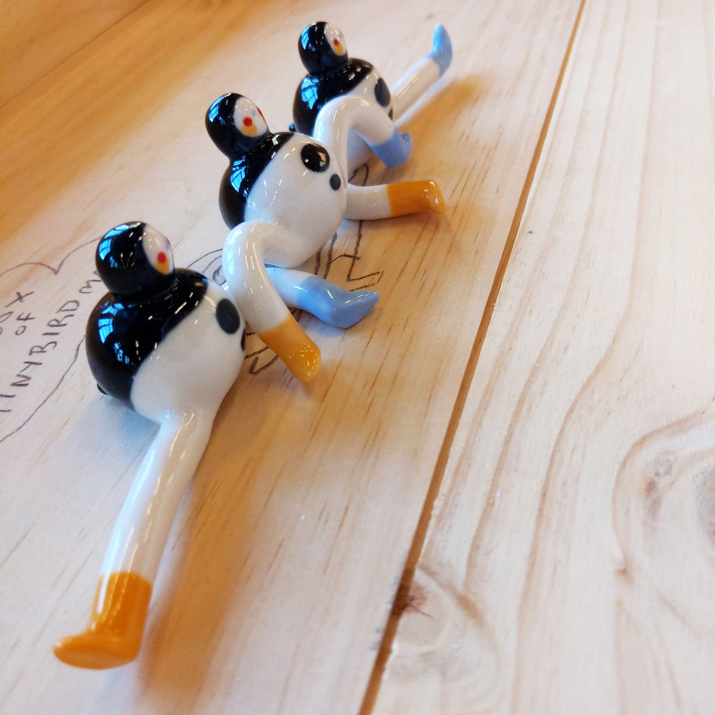 Tinybirdman Ceramic Art Toy Trio [22.050 + 22.051 + 22.052, Set of Three]