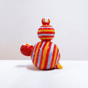 Birbauble Ceramic Art Toy [BB22.035: Gum Stripe Mother and Baby]