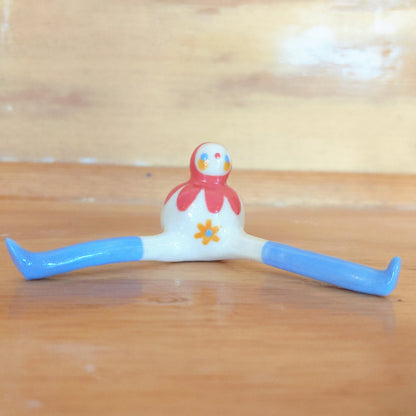 Tinybirdman Ceramic Art Toy [22.022: Pink Grapefruit Flower]