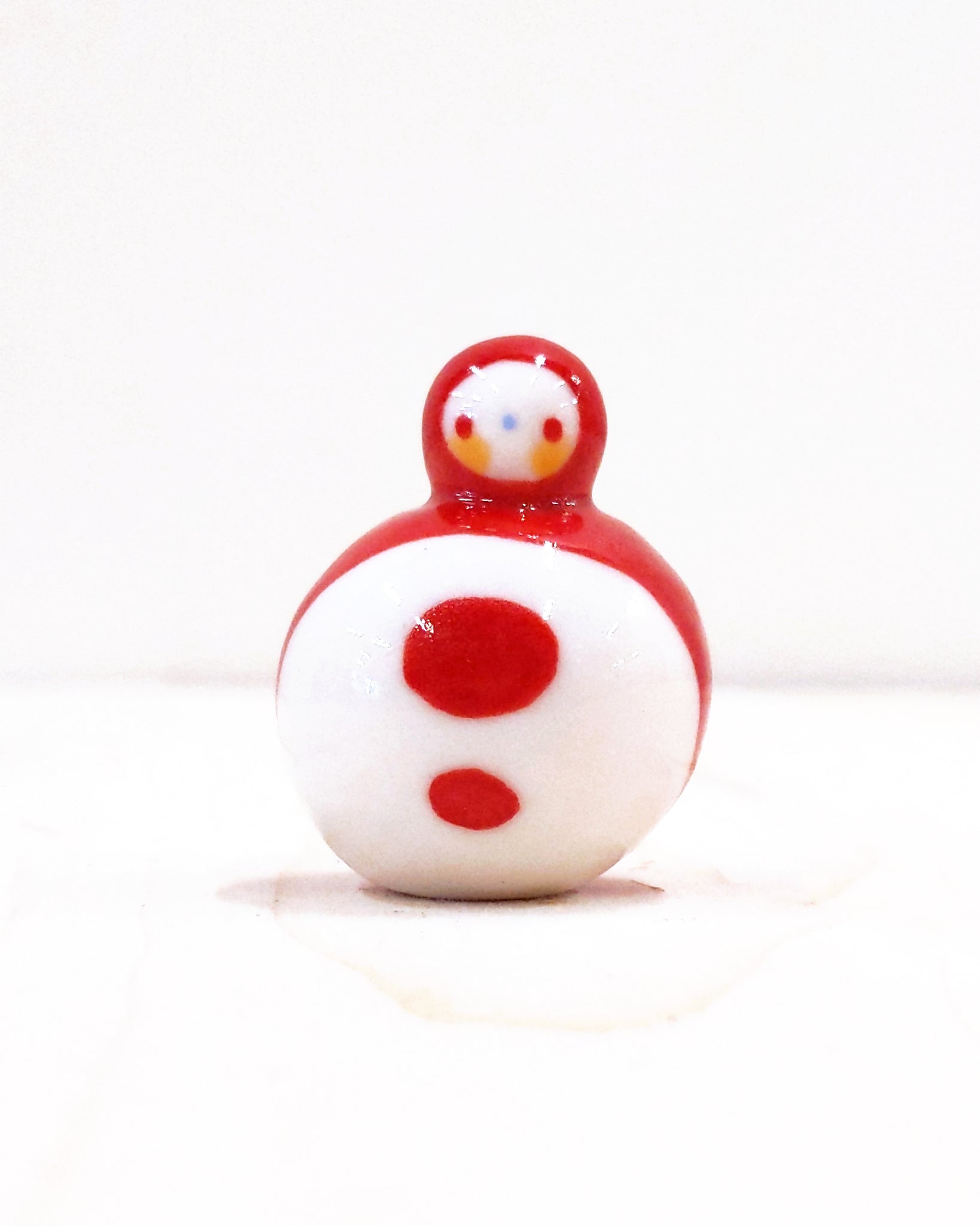 Birbauble Ceramic Art Toy [BB23.019: Classic in Red, 1.25" Body Diameter]