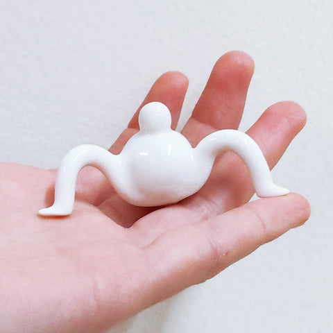 Tinybirdman Ceramic Art Toy [22.093: Glossy White Mini]