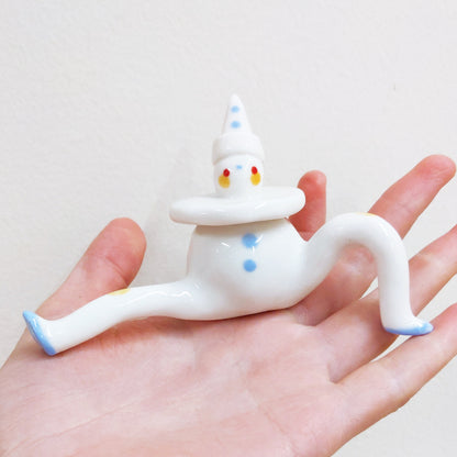 Tinybirdman Ceramic Art Toy [22.073: Large Blue Pierrot]