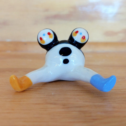 Tinybirdman Ceramic Art Toy [22.003: Two-headed with Short Chubby Legs]