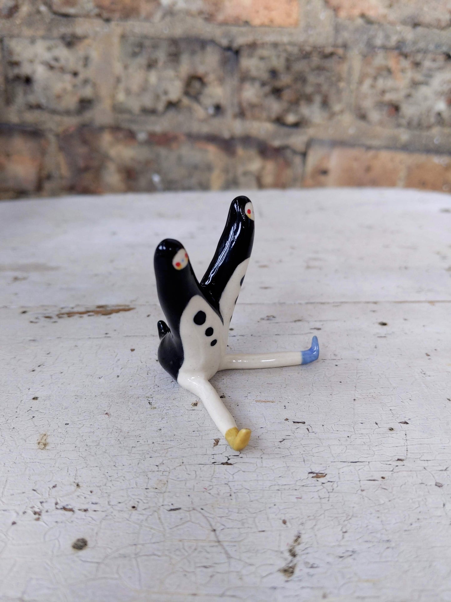 Longestbirdman Ceramic Art Toy [Two-Headed, Mustard Boot, Dirty Butt]