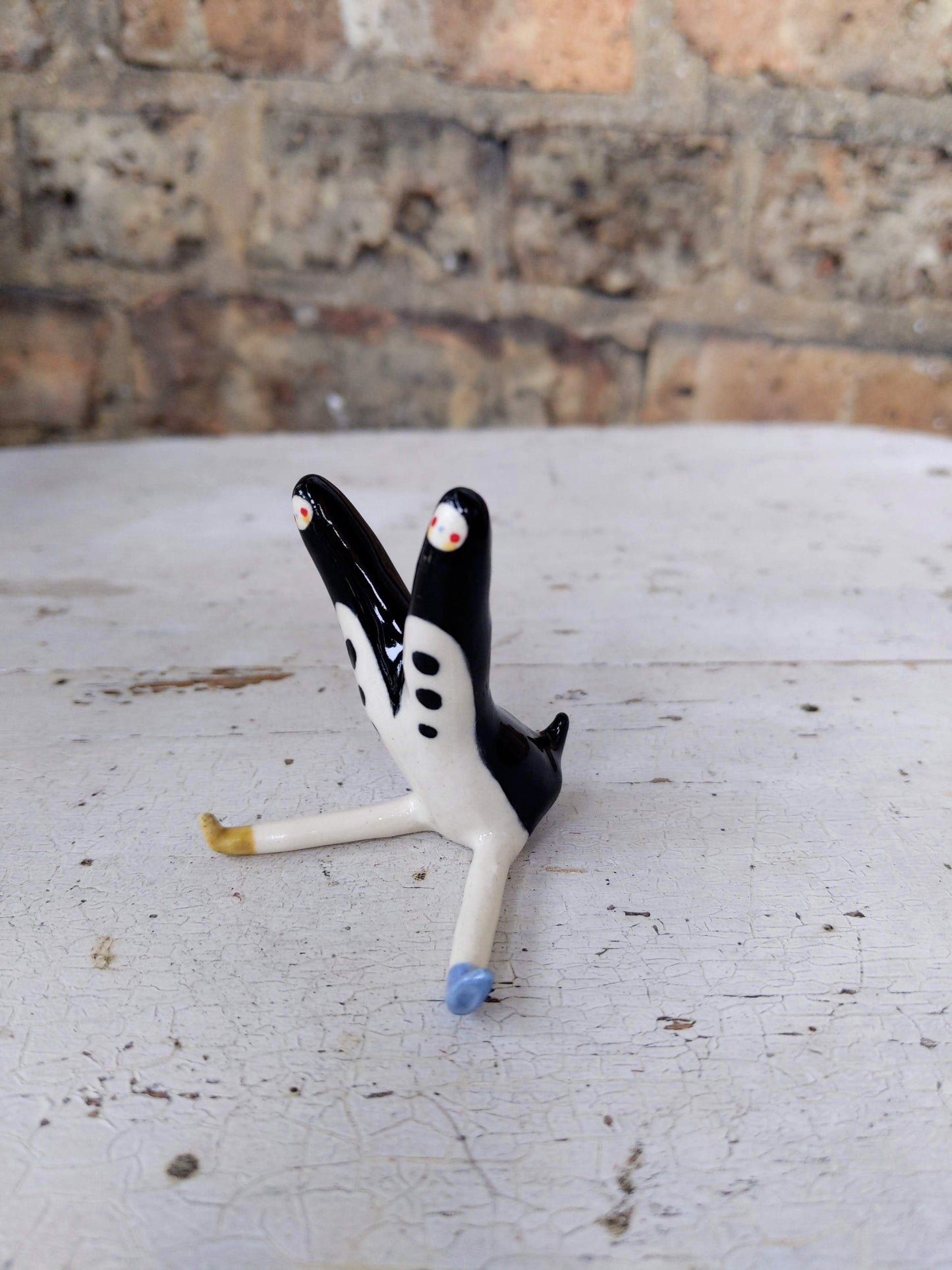 Longestbirdman Ceramic Art Toy [Two-Headed, Mustard Boot, Dirty Butt]