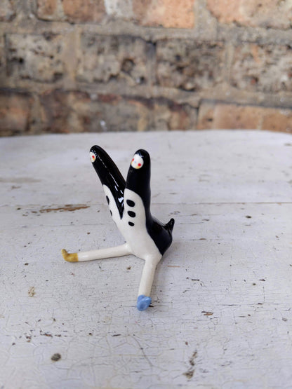 Longestbirdman Ceramic Art Toy [Two-Headed, Mustard Boot, Dirty Butt]