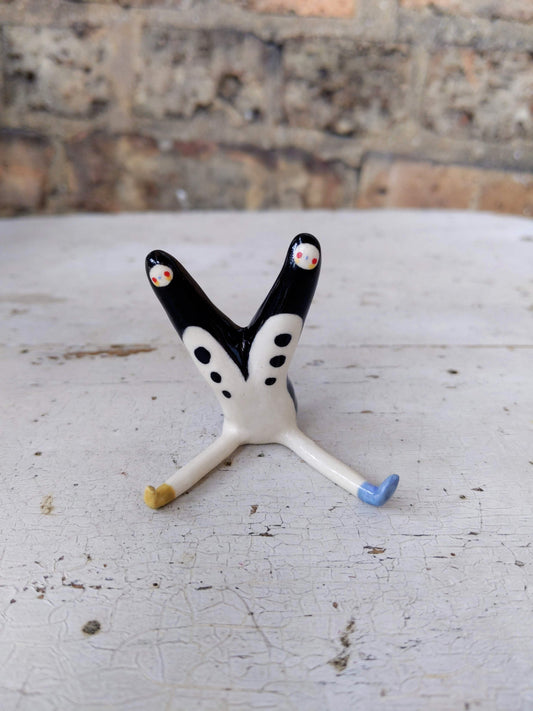 Longestbirdman Ceramic Art Toy [Two-Headed, Mustard Boot, Dirty Butt]