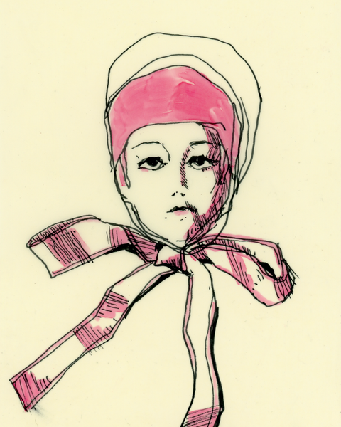 Drawing #87: "Pierrot Love Music Box Study #1" [Beeswaxed Midori A5 paper]